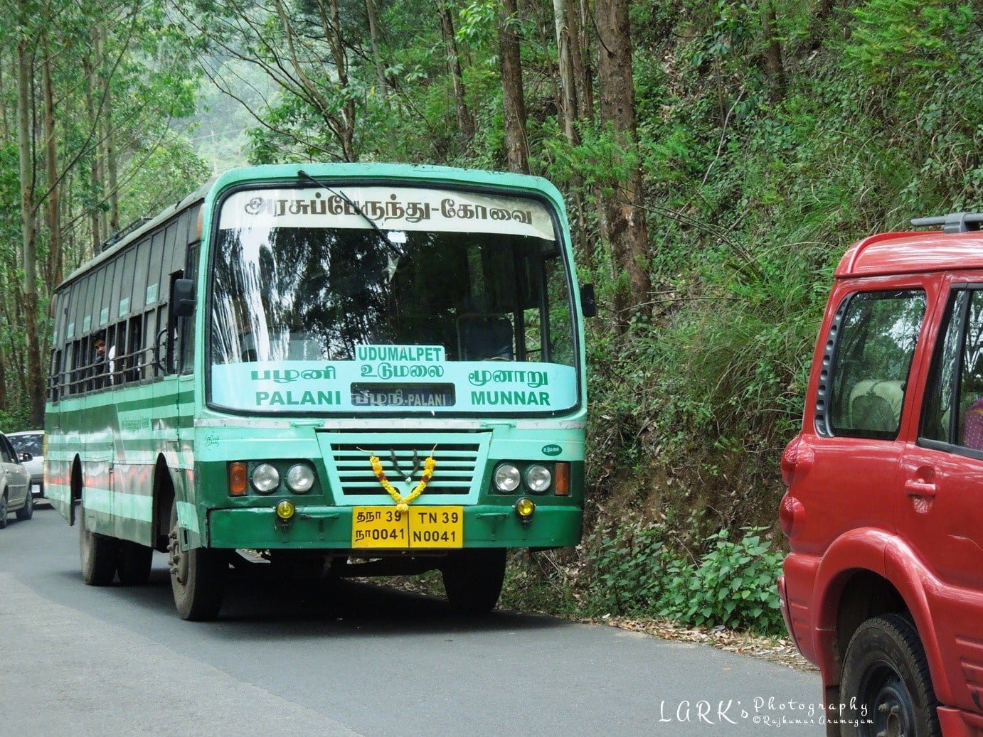 TNSTC TN 39 N 0041 Munnar to Palani Bus Timings 