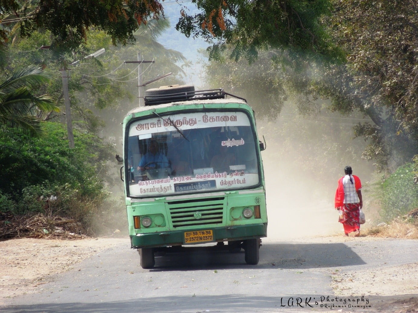 TNSTC TN 38 N 2372 Coimbatore to Pillur Dam Bus Timings  - at Velliyankadu