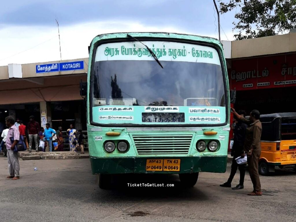 Kotagiri to Thengumarahada Bus Timings - TNSTC TN 43 N 0649