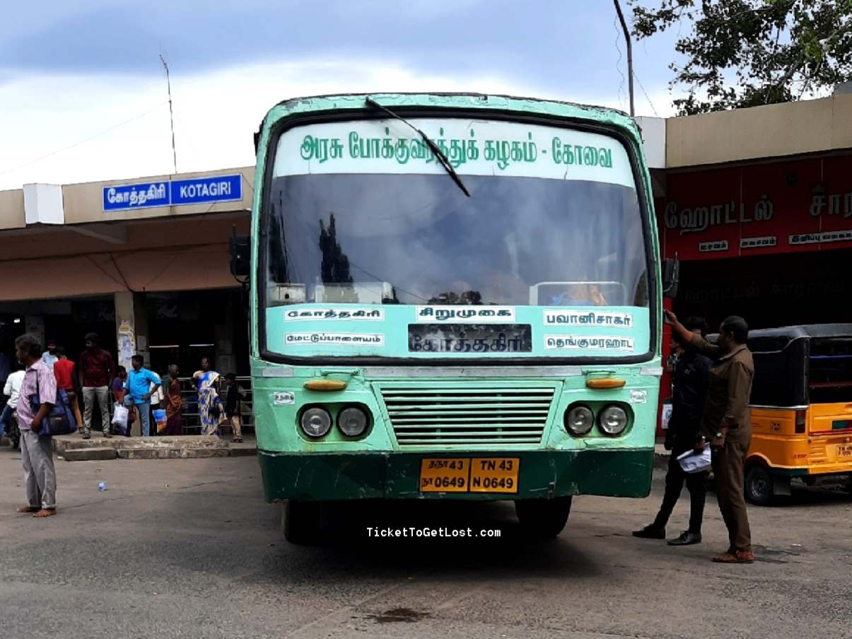 Kotagiri to Thengumarahada Bus Timings - TNSTC TN 43 N 0649