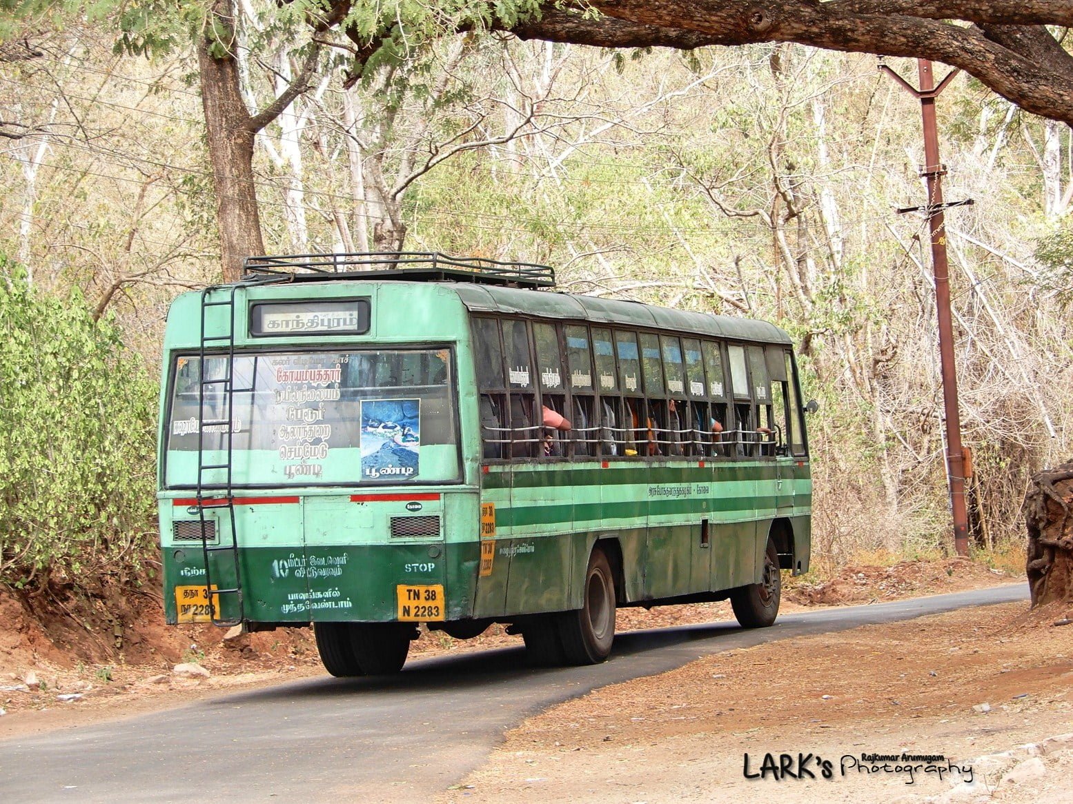 TNSTC TN 38 N 2283 Coimbatore to Poondi Velliangiri Temple Bus Timings