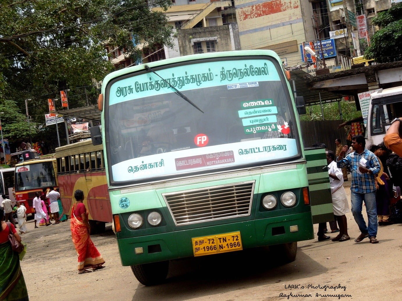 TNSTC TN 72 N 1966 Tenkasi to Kottarakkara Bus Timings 