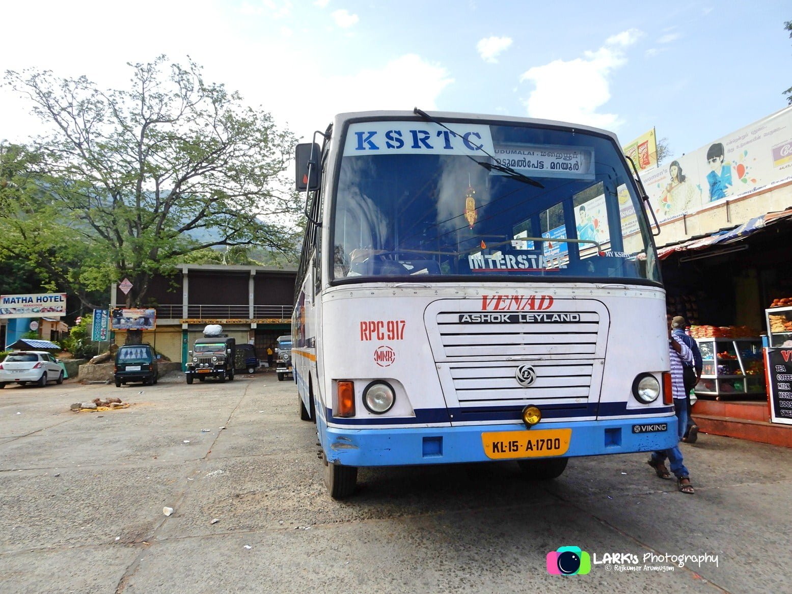 KSRTC RPC 917 Munnar to Udumalai Bus Timings 