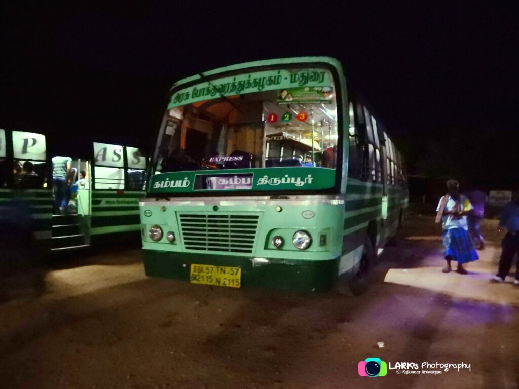 TNSTC TN 57 N 2115 Tiruppur - Cumbum Bus Timings