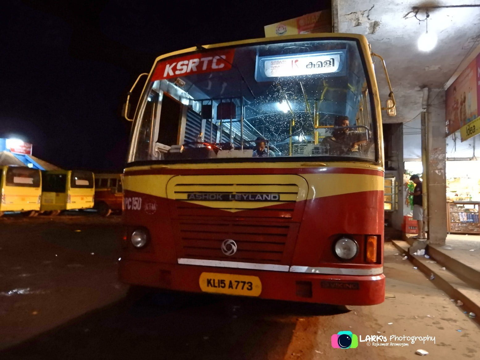 KSRTC RPC 150 Kottayam to Kumily Bus Timings 