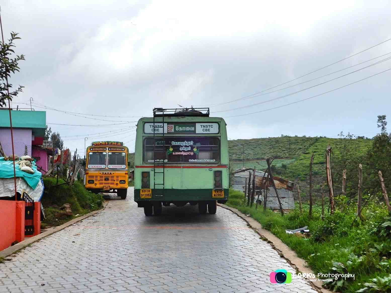 B.Manihatty to Coimbatore Bus Timings via Coonoor - TNSTC TN 38 N 2963
