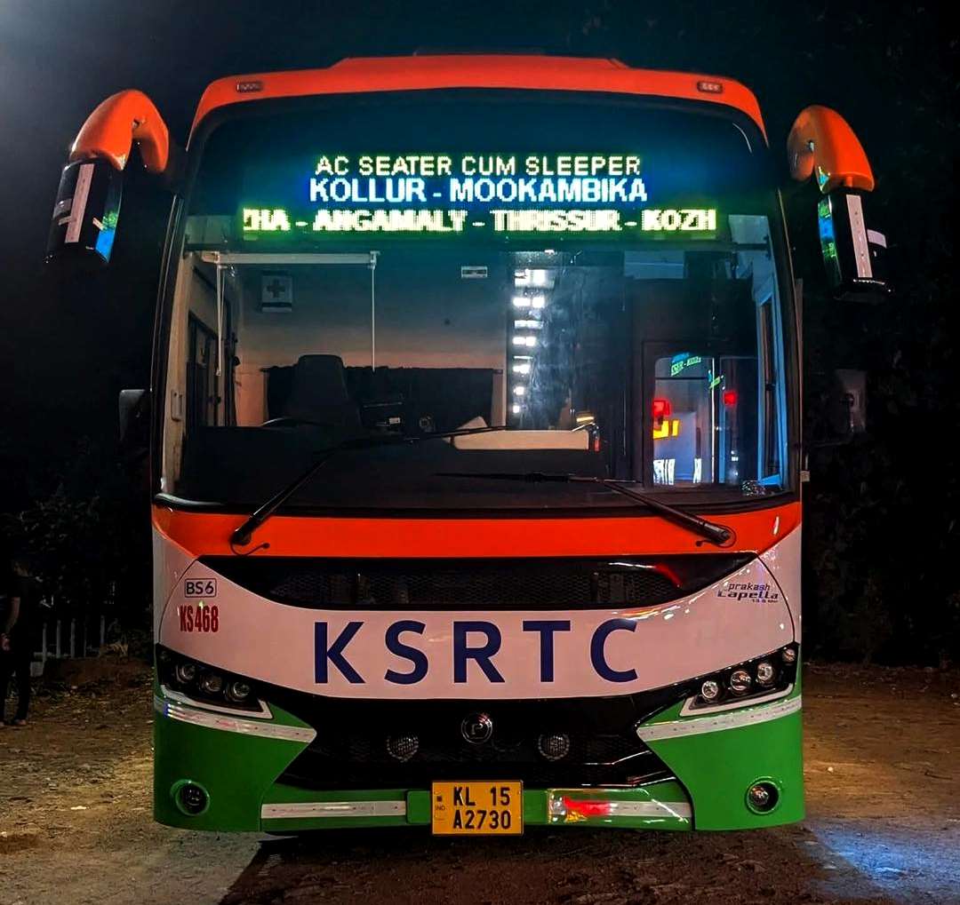 Kottarakkara to Kollur Mookambika Bus Timings - KSRTC AC Sleeper