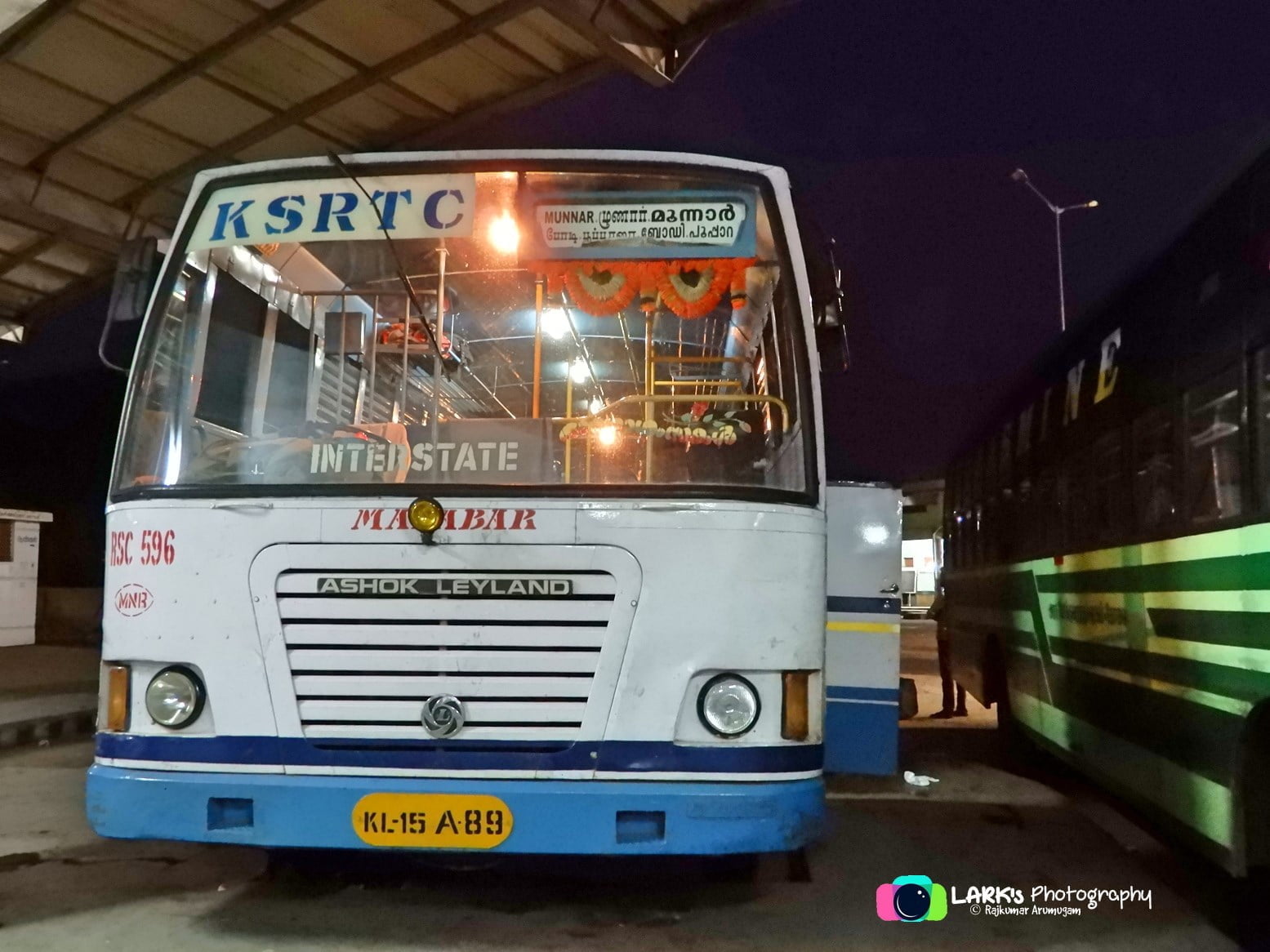 KSRTC RSC 596 Theni to Munnar Bus Timings 