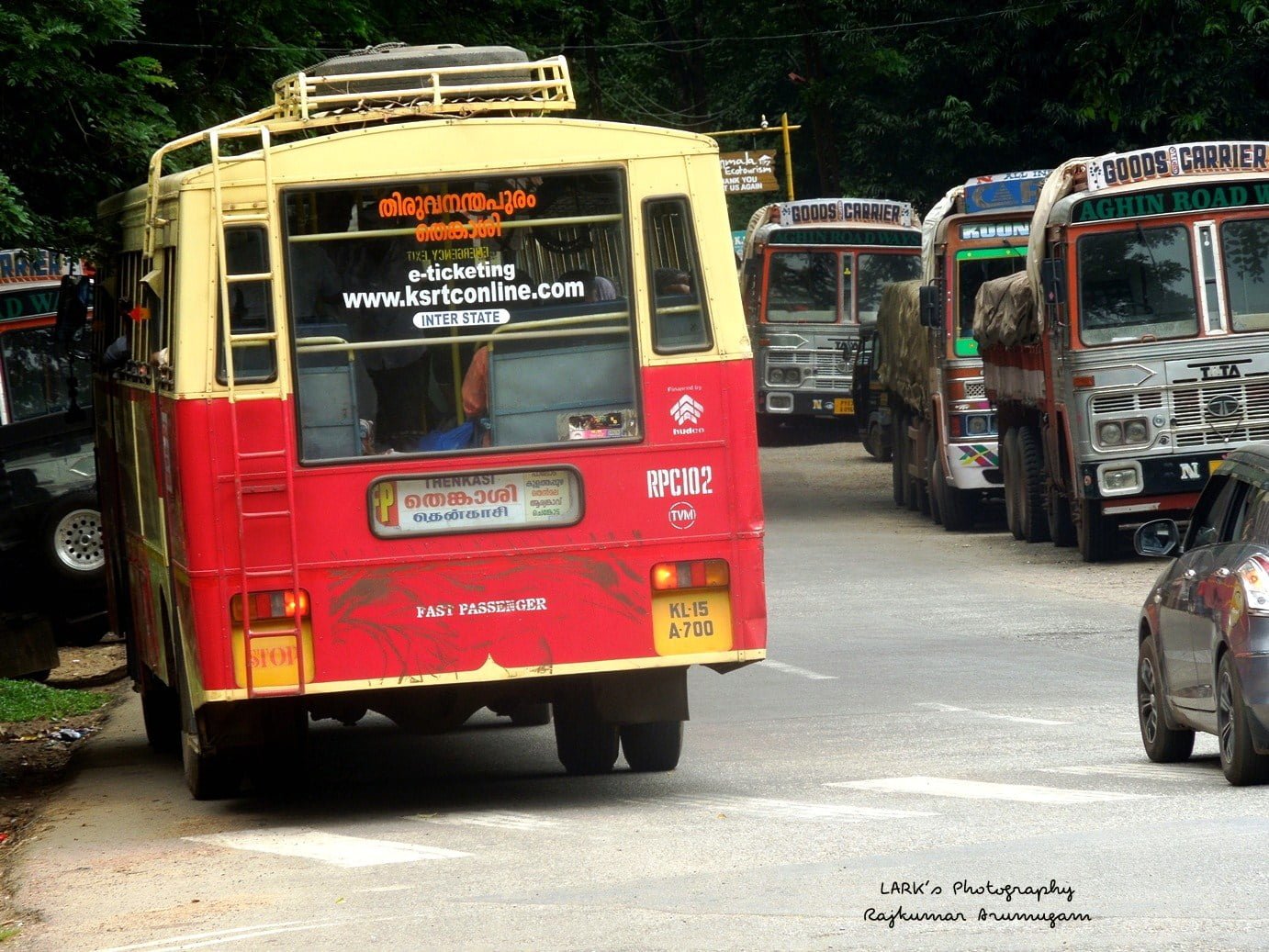 KSRTC RPC 102 Tenkasi to Thiruvananthapuram Bus Timings