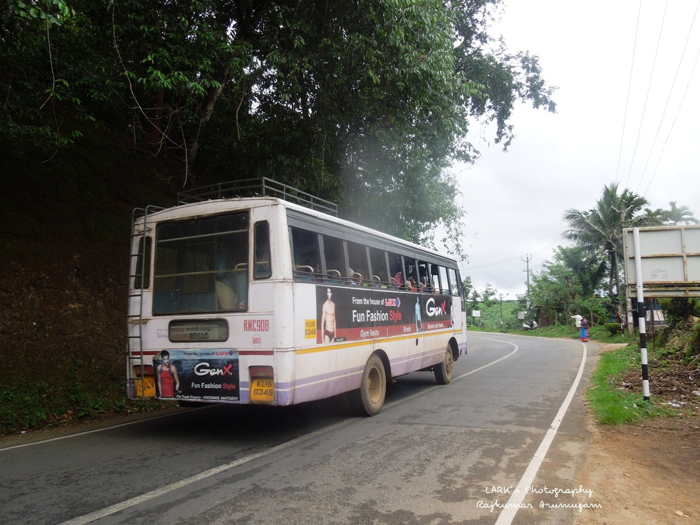 KSRTC RNC 908 Aryankavu to Rosemala Bus Timings and Rosemala to Kottarakkara Bus Timings 