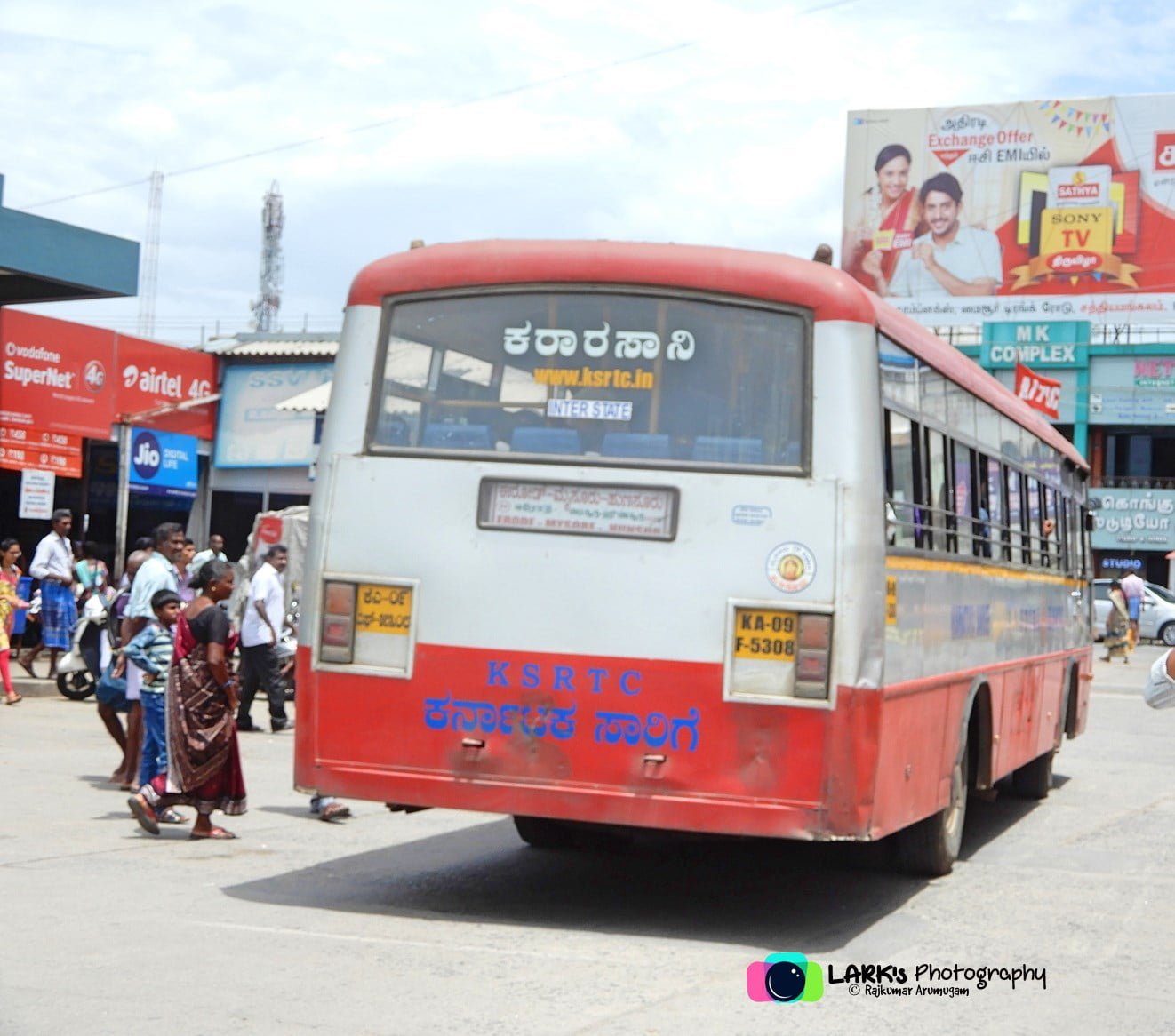 KSRTC KA-09-F-5308 Erode to Mysore Bus Timings 
