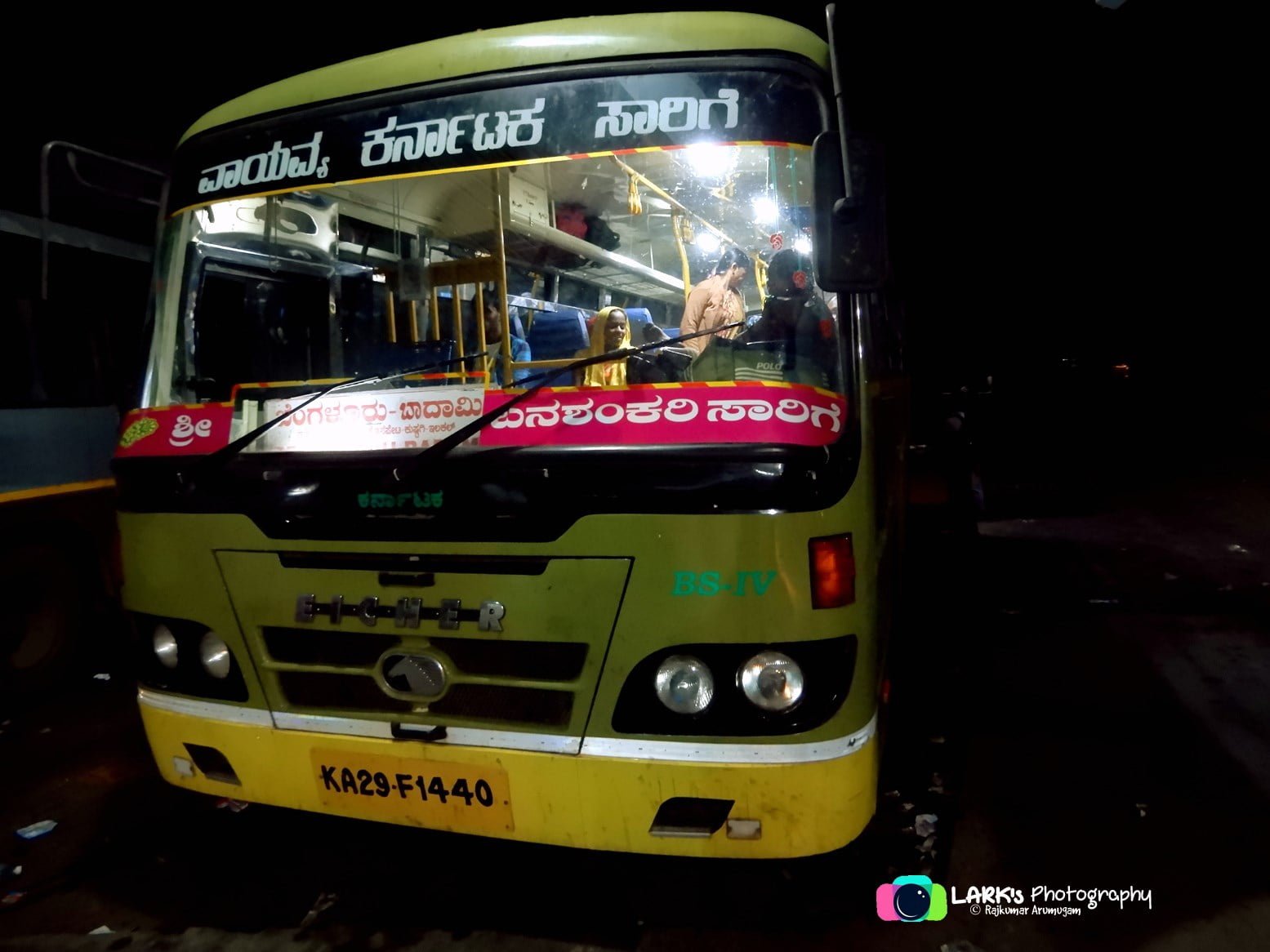 KSRTC - NWKRTC KA-29-F-1440 Bangalore to Badami Bus Timings 