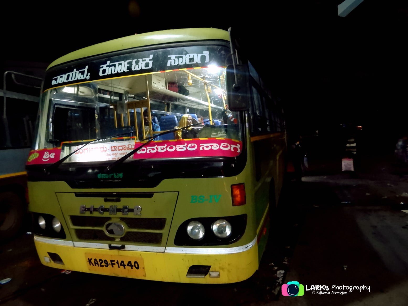 KSRTC - NWKRTC KA-29-F-1440 Bangalore to Badami Bus Timings 