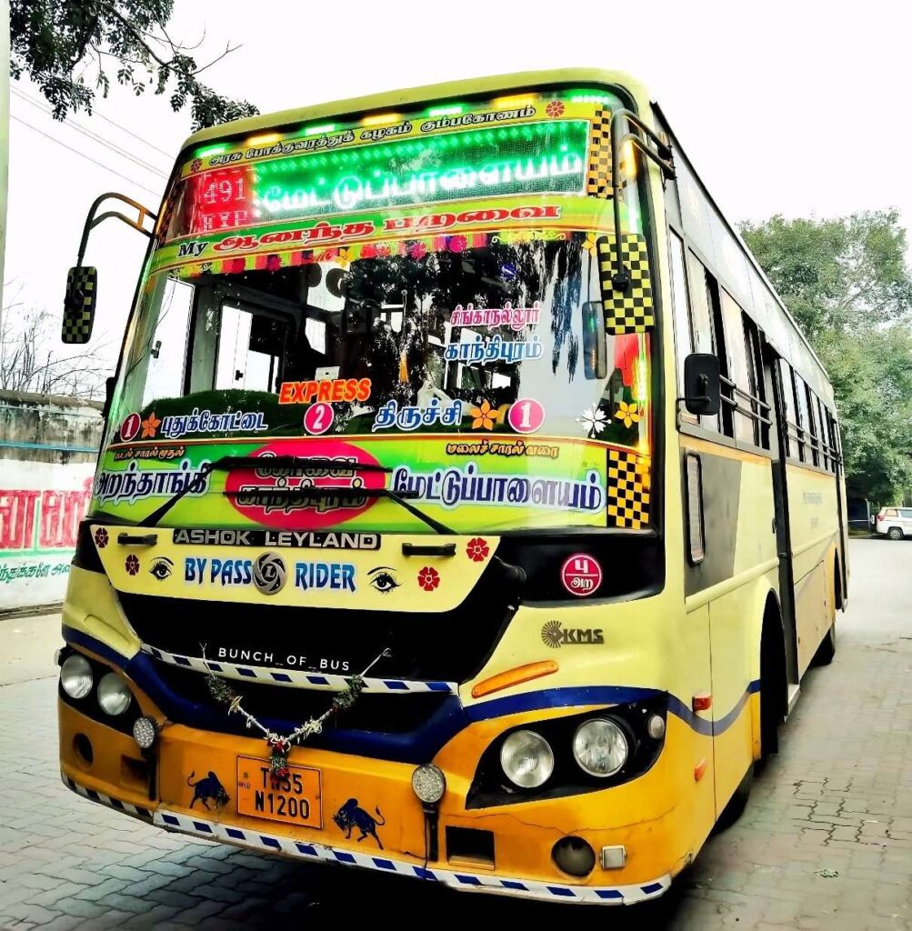 Aranthangi to Mettupalayam Bus Timings TNSTC TN 55 N 1200