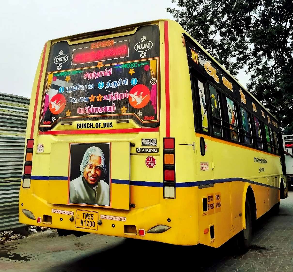 Mettupalayam to Aranthangi Bus Timings TNSTC TN 55 N 1200