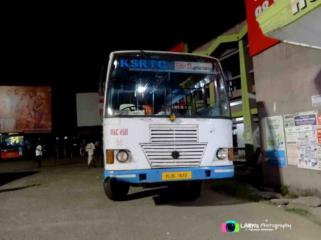 Moolamattam to Ernakulam KSRTC Bus Timings RAC 450