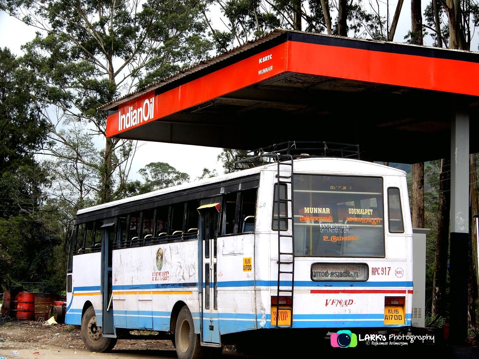 KSRTC RPC 917 Munnar to Udumalai Bus Timings 