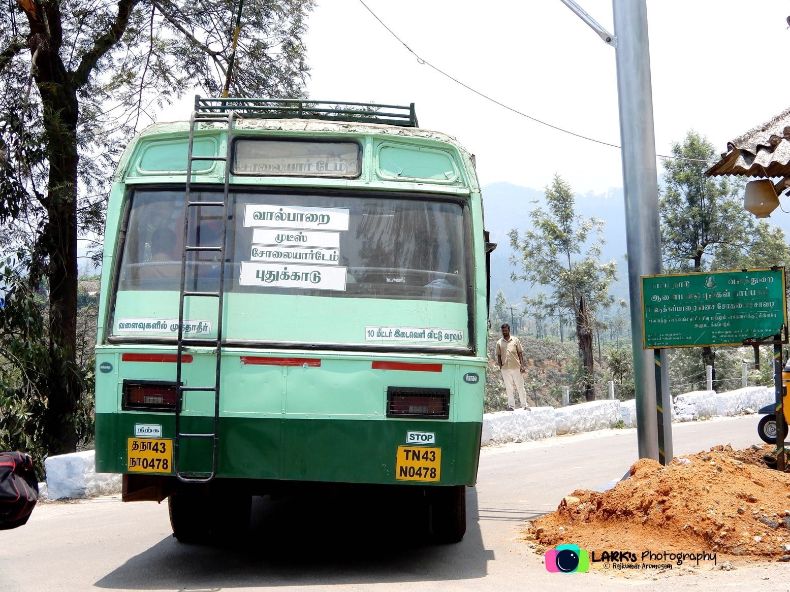 TNSTC TN 43 0478 Valparai to Sholayar Dam Bus Timings 