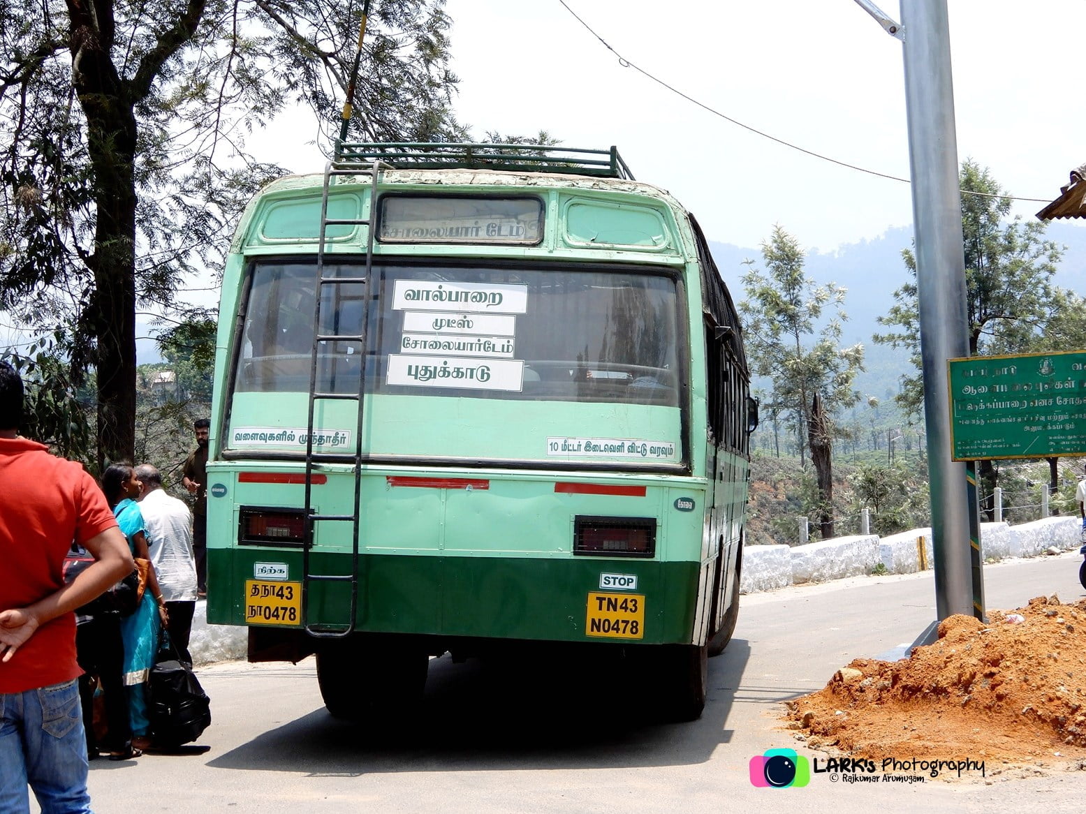 TNSTC TN 43 0478 Valparai to Sholayar Dam Bus Timings 