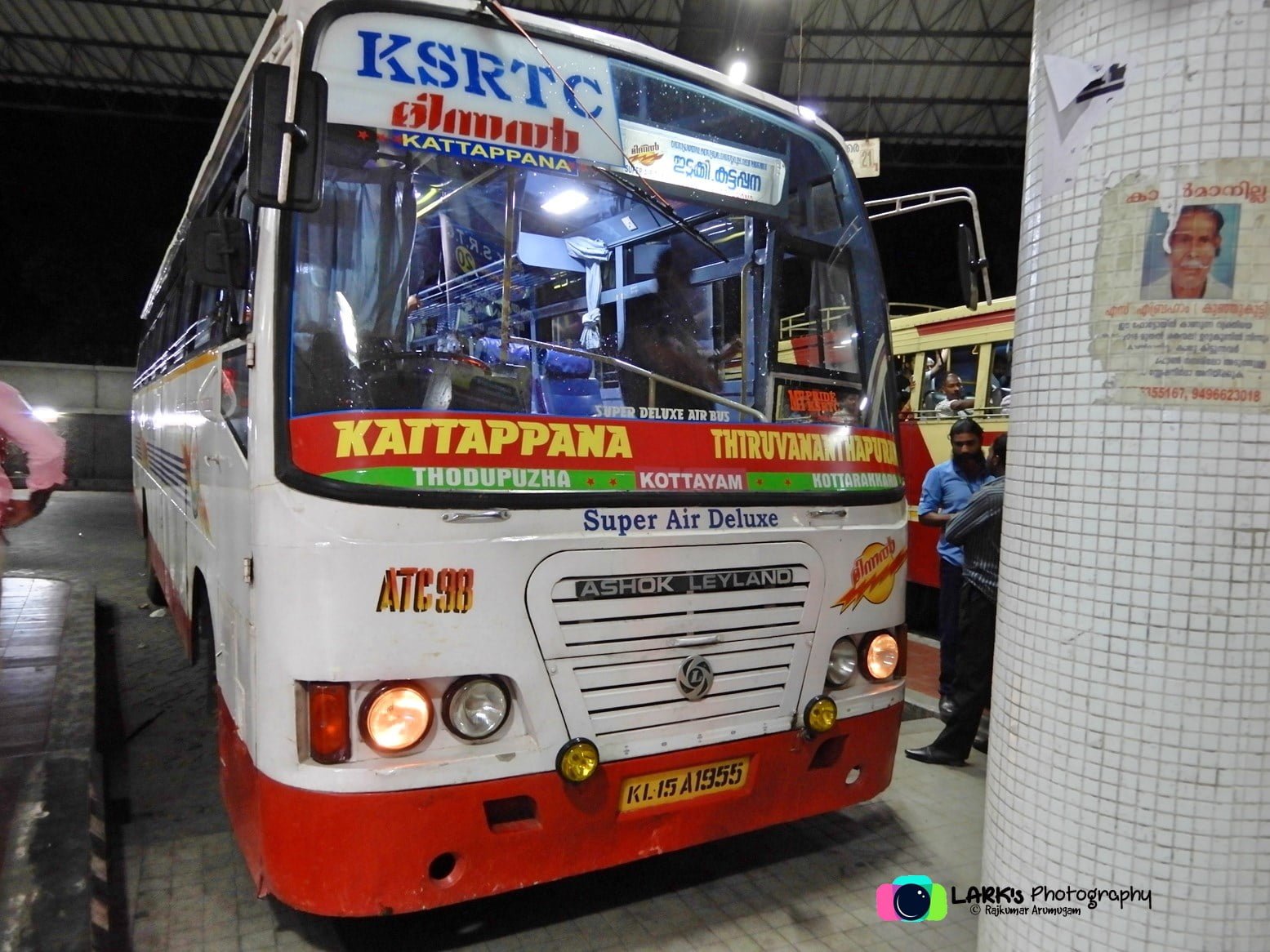 KSRTC ATC 98 Thiruvananthapuram to Kattappana Bus Timings 
