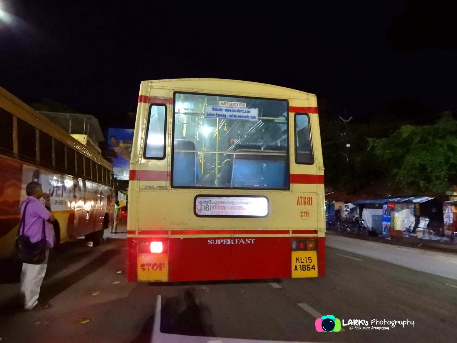 KSRTC ATK 81 Chittur to Thiruvananthapuram Bus Timings 