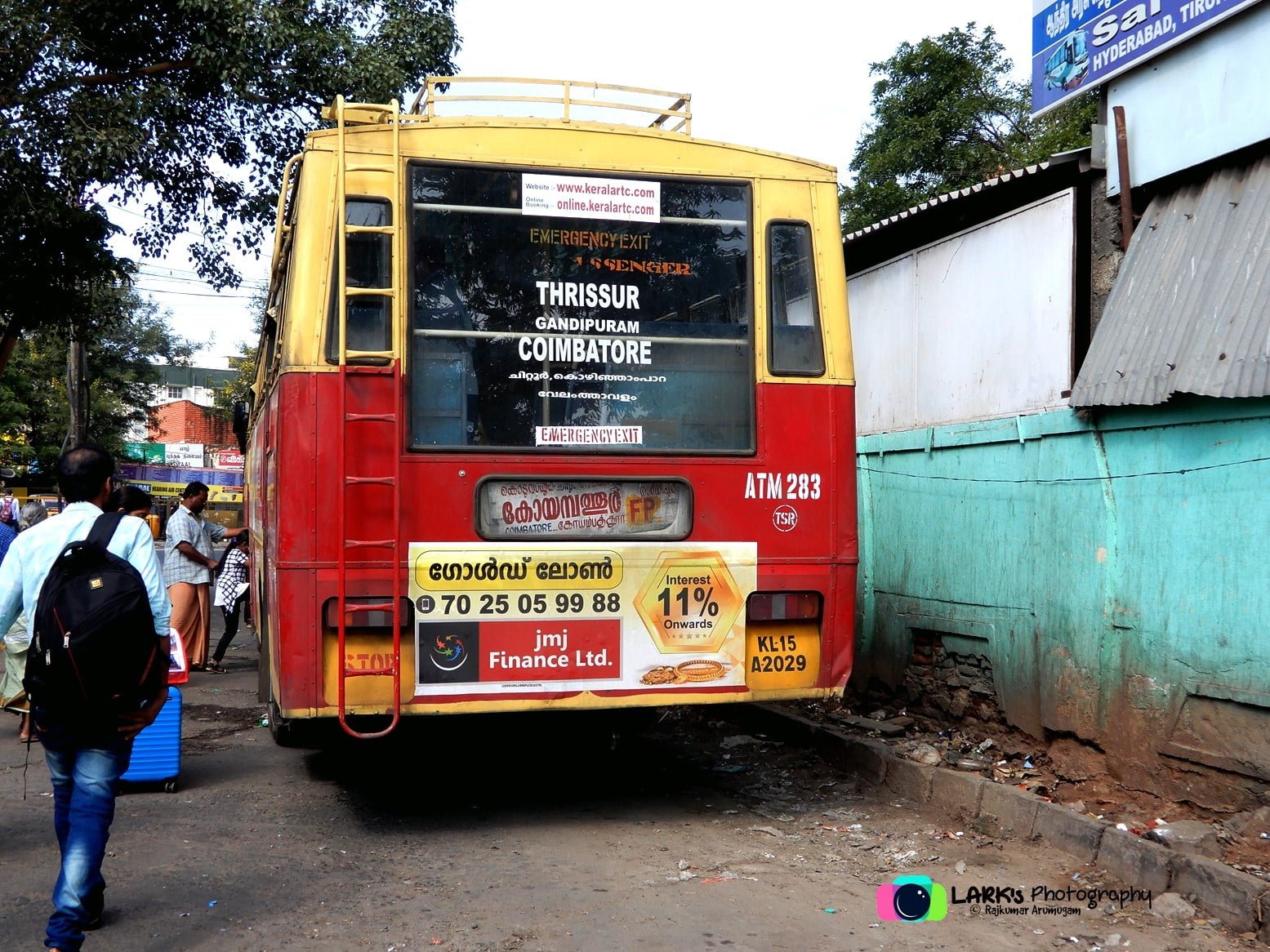 KSRTC ATM 283 Coimbatore to Thrissur Bus Timings 
