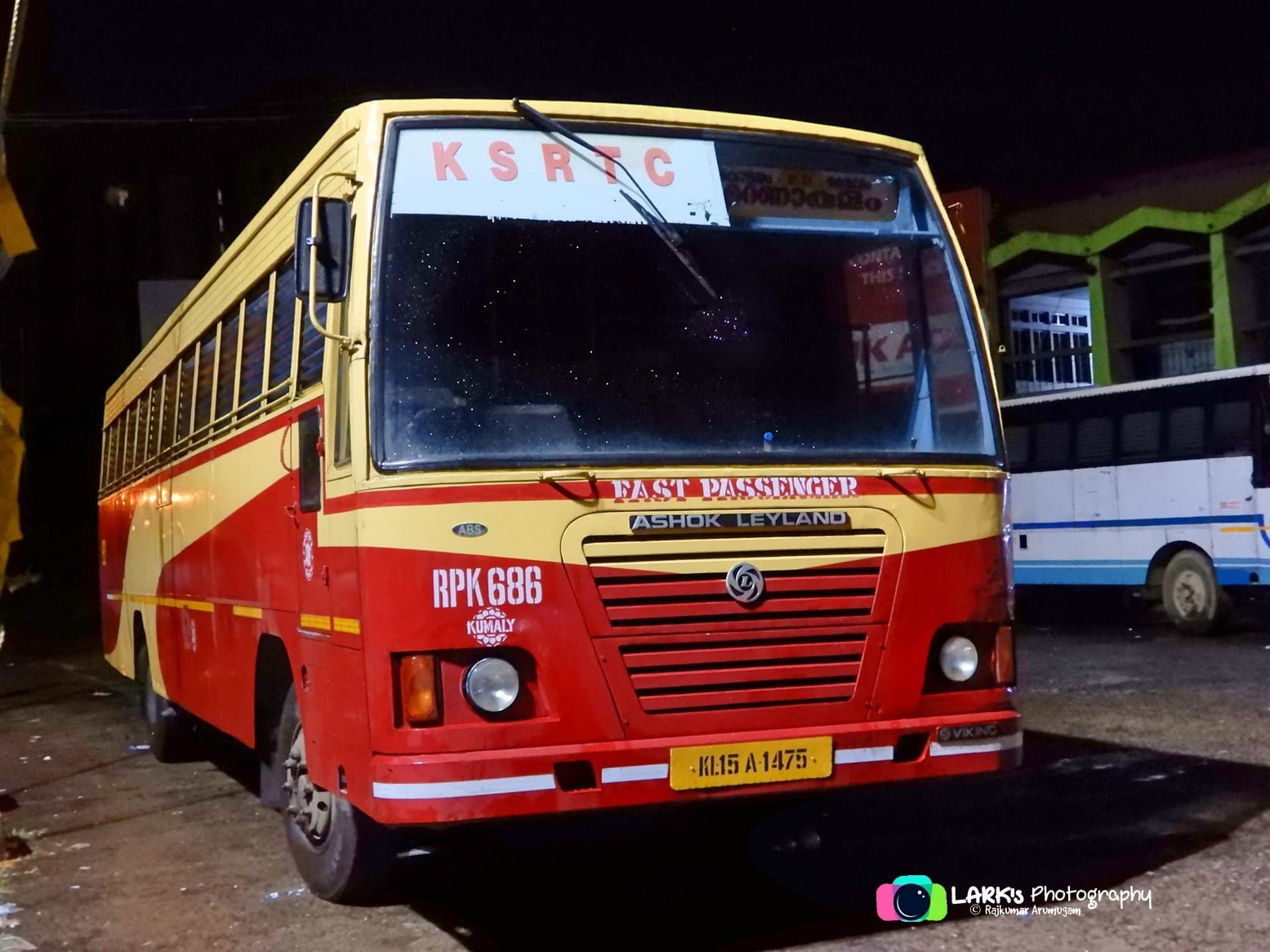 KSRTC RPK 686 Ernakulam to Thekkady Bus Timings via Kumily 
