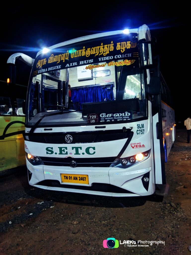 SETC SLM C757 TN 01 AN 2467 Salem to Ernakulam Bus Timings