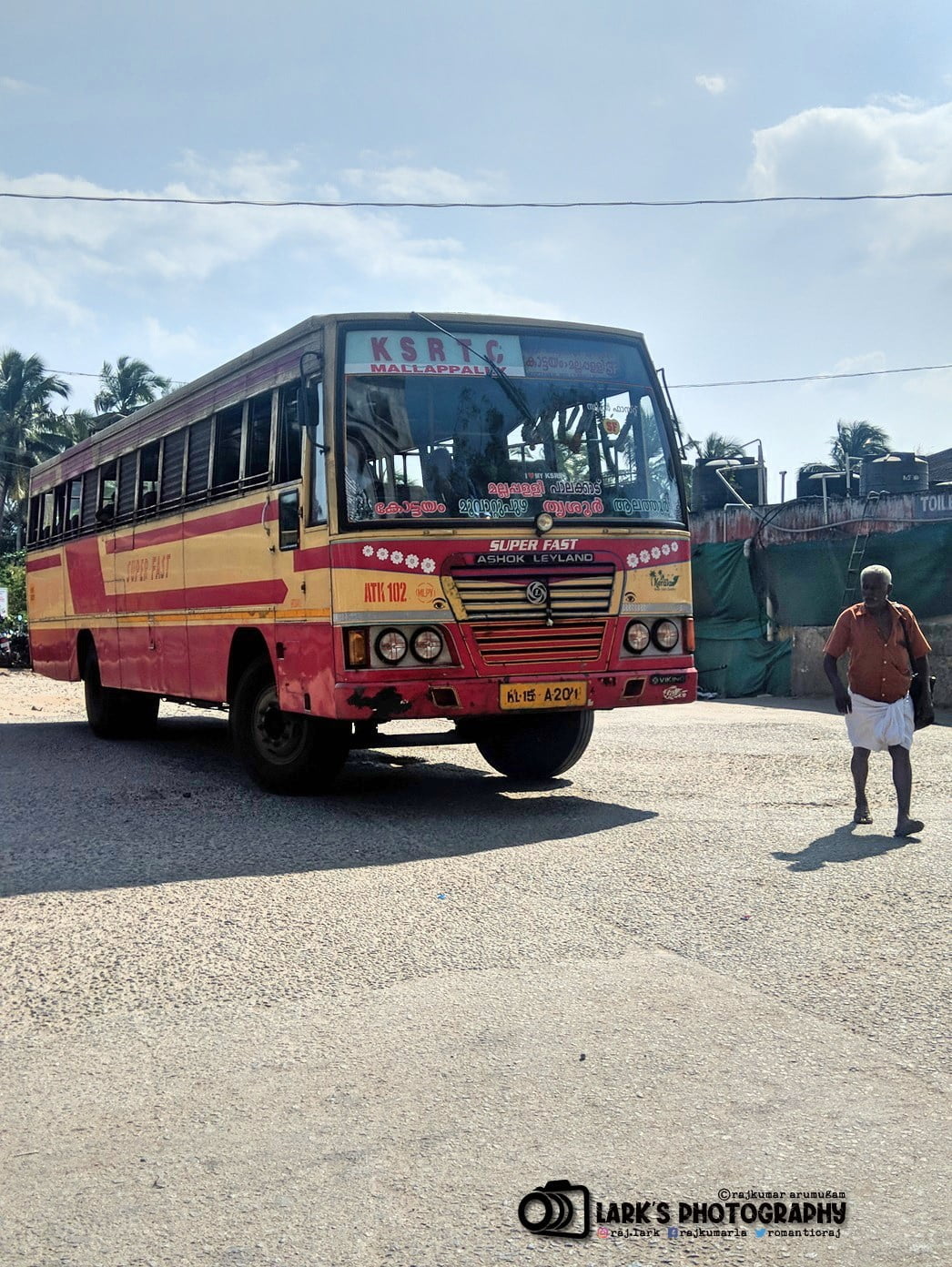 KSRTC ATK 102 Mallapally to Palakkad Bus Timings