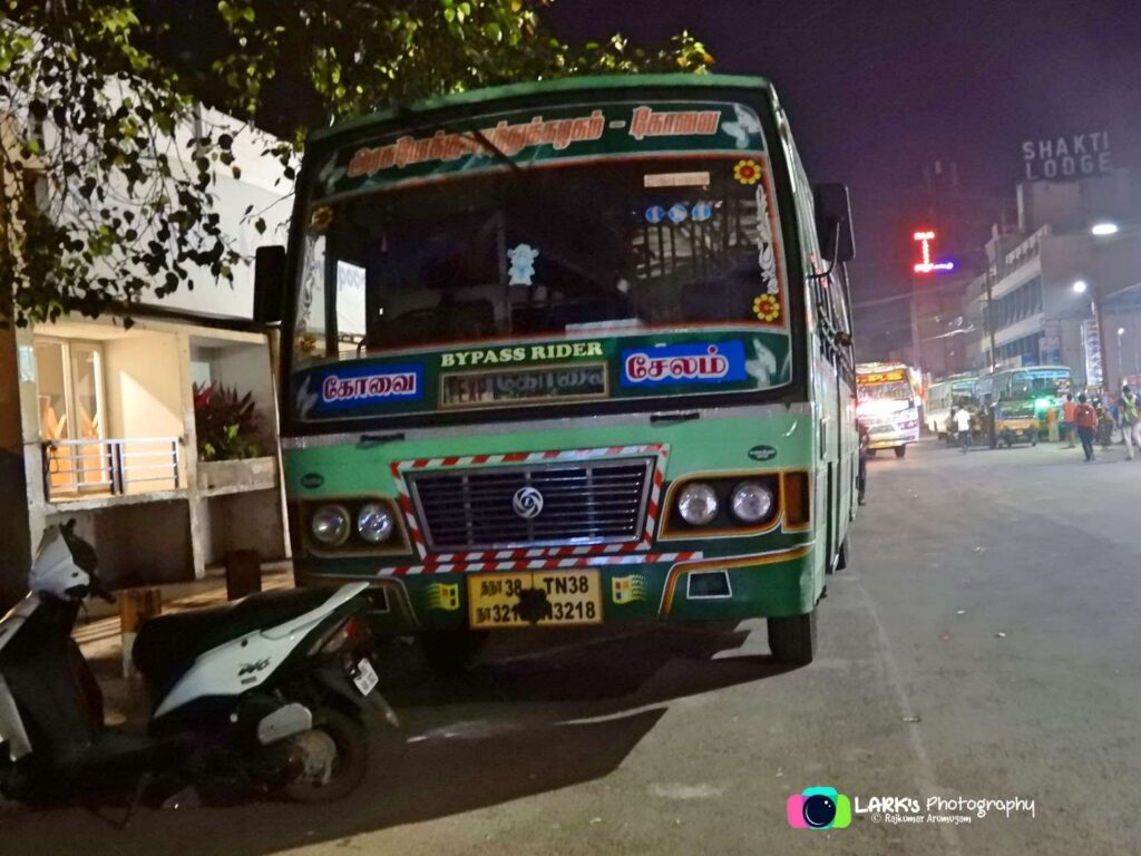 Coimbatore to Salem Bus Timings (Non Stop Service)