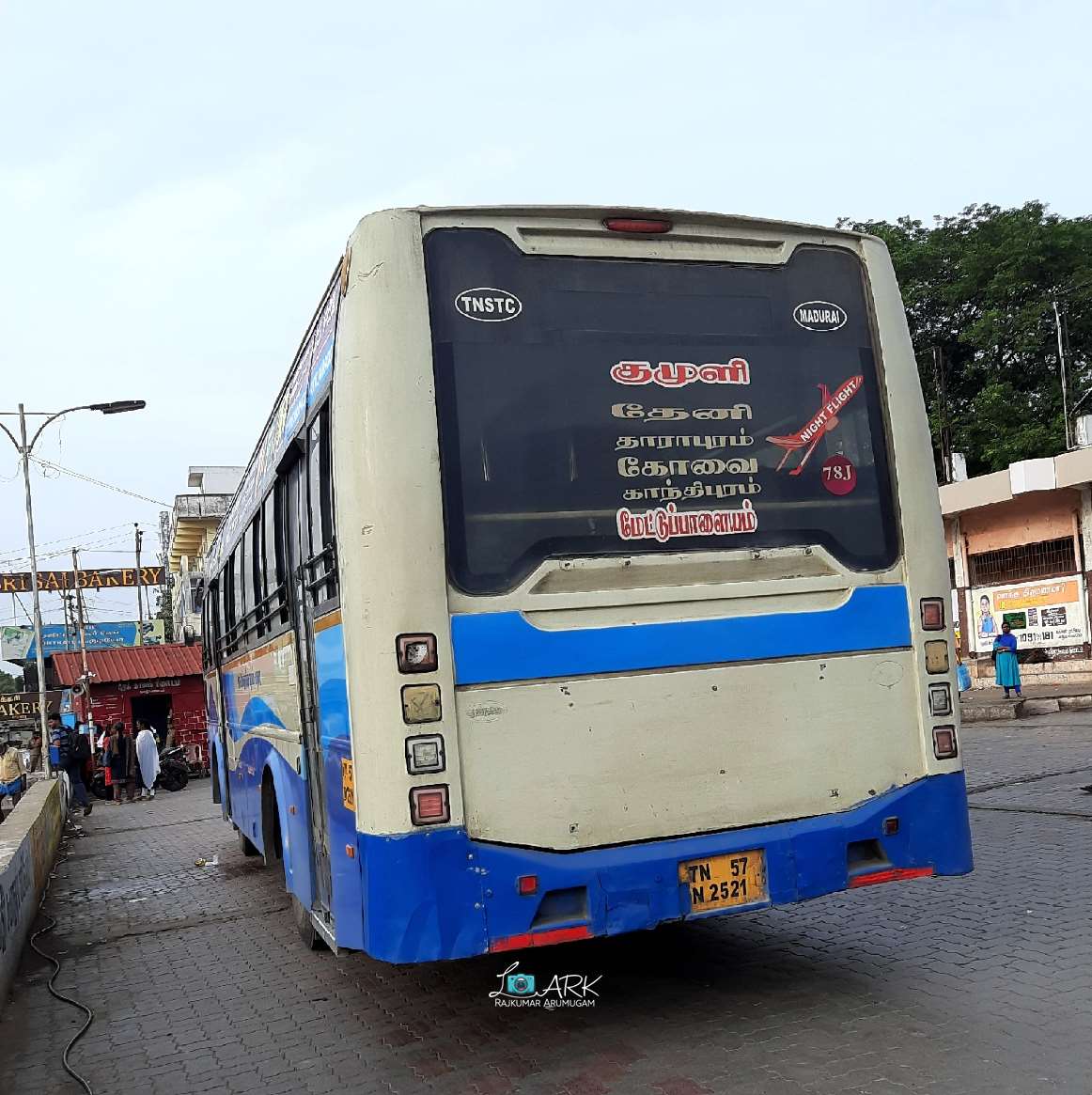 TNSTC Bus Timings from Coimbatore Singanallur towards Theni