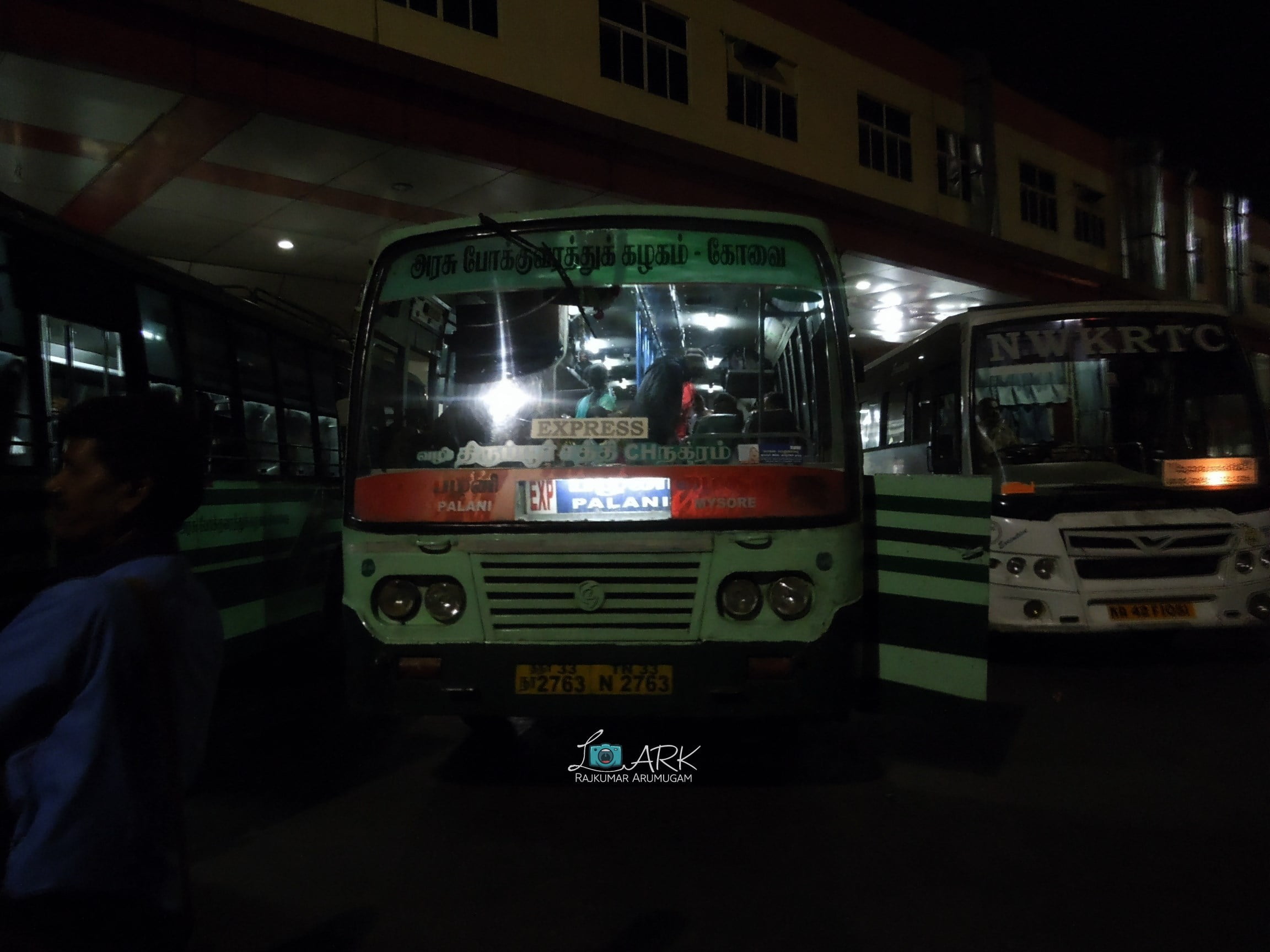 TNSTC TN 33 N 2763 Palani to Mysore Bus Timings 