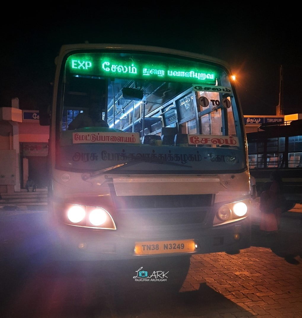 TNSTC TN 38 N 3249 Mettupalayam to Salem Bus Timings