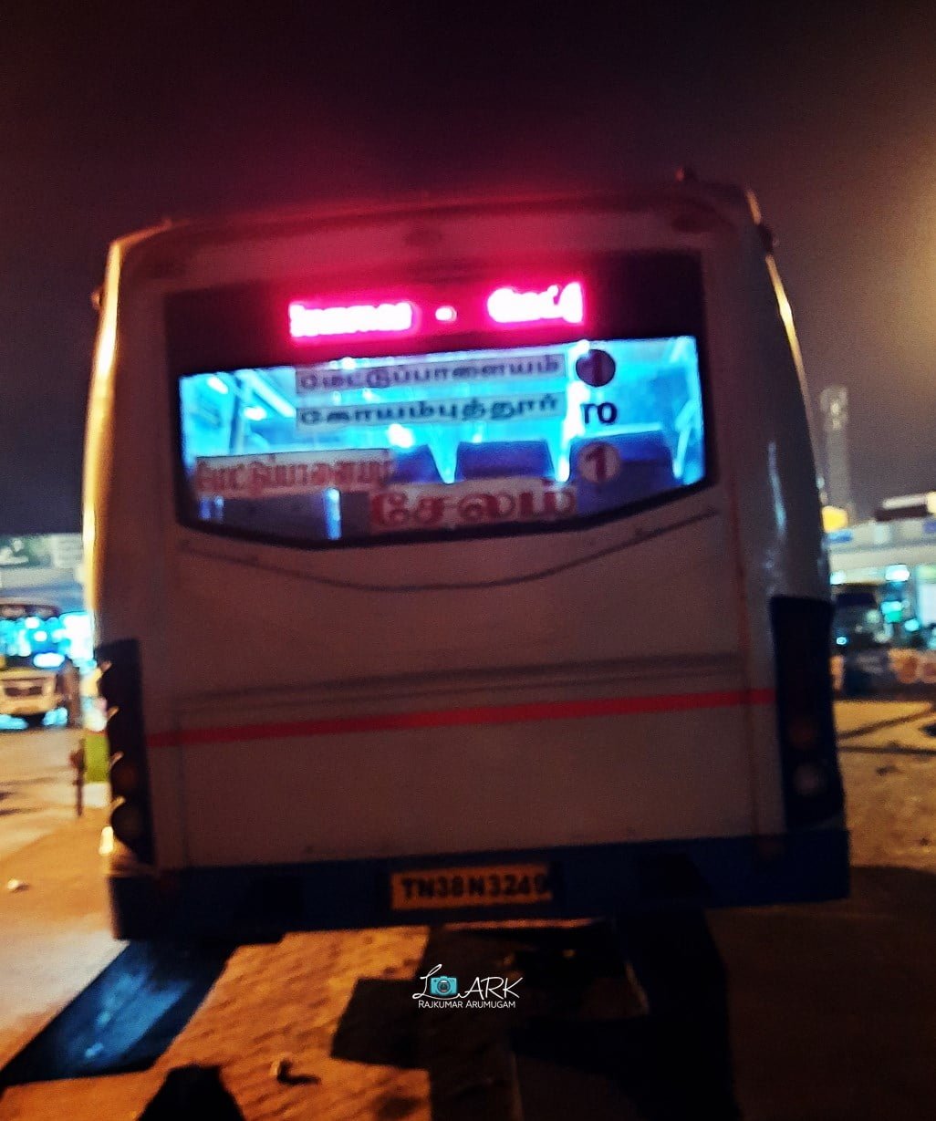 TNSTC TN 38 N 3249 Mettupalayam to Salem Bus Timings