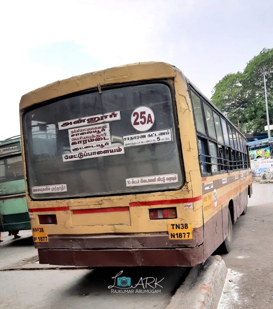 TNSTC TN 38 N 1877 - 25A - Mettupalayam - Annur Bus Timings