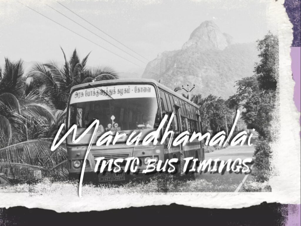 Marudhamalai Temple TNSTC Bus Timings from Gandhipuram Bus Stand