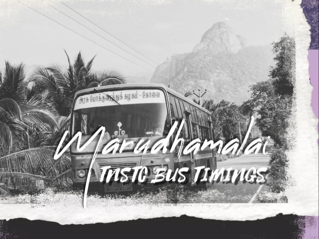 Marudhamalai Temple TNSTC Bus Timings from Gandhipuram Bus Stand