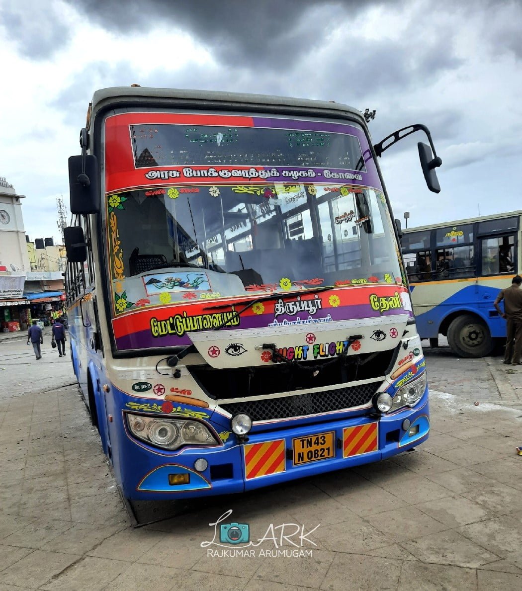 TNSTC TN 43 N 0821 Mettupalayam - Theni Bus Timings 