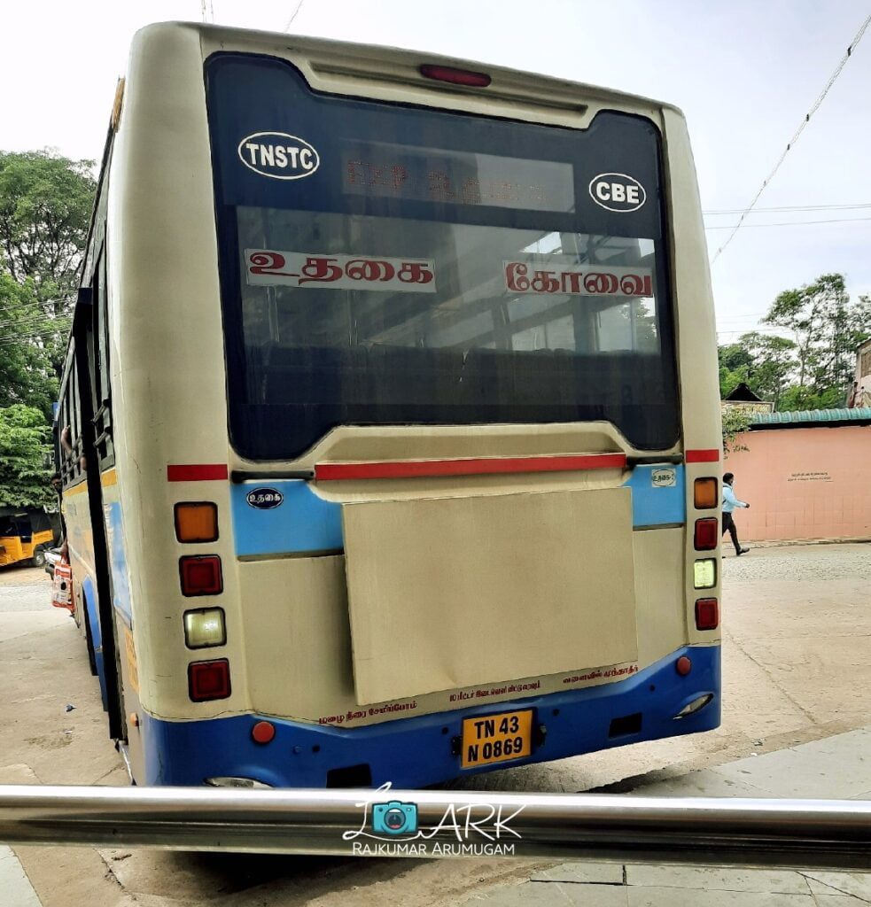 TNSTC TN 43 N 0869 Ooty - Coimbatore Bus Timings