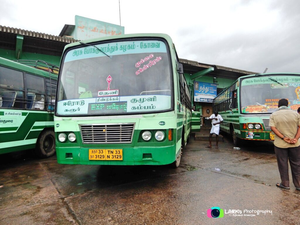 Karur to Kodaikanal, Theni & Kumily Bus Timings