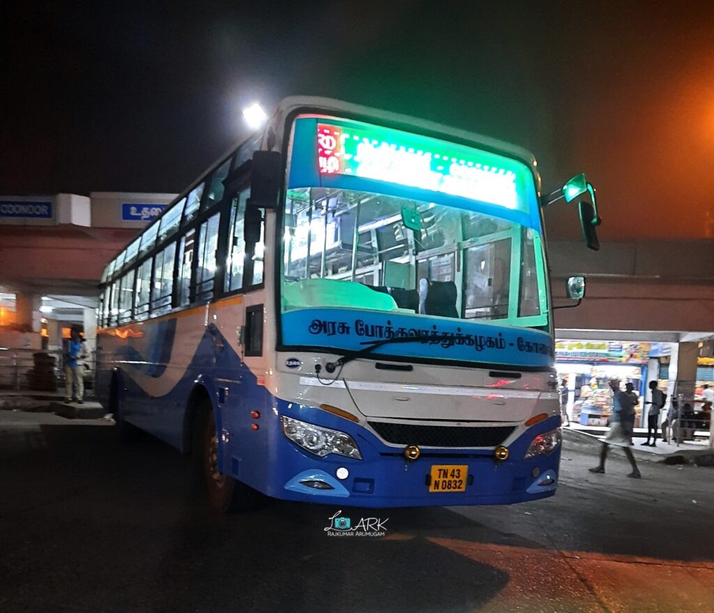 TNSTC TN 43 N 0832 Ooty - Erode Bus Timings