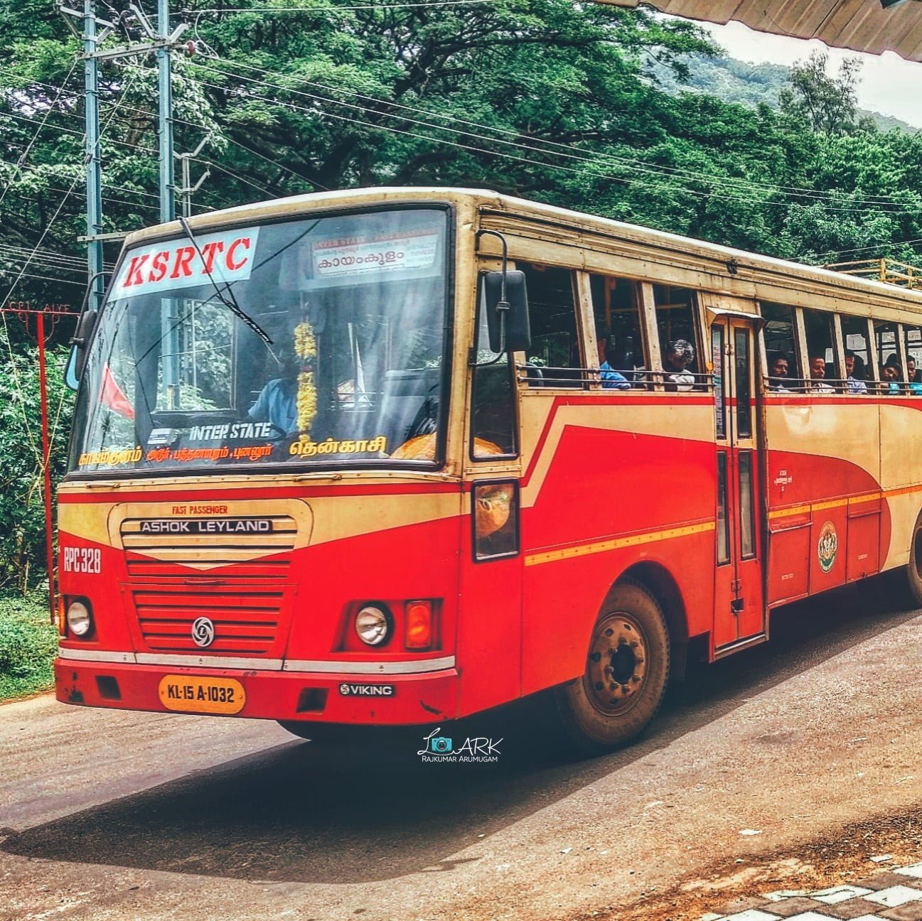 KSRTC RPC 328 Kayamkulam - Tenkasi Bus Timings 