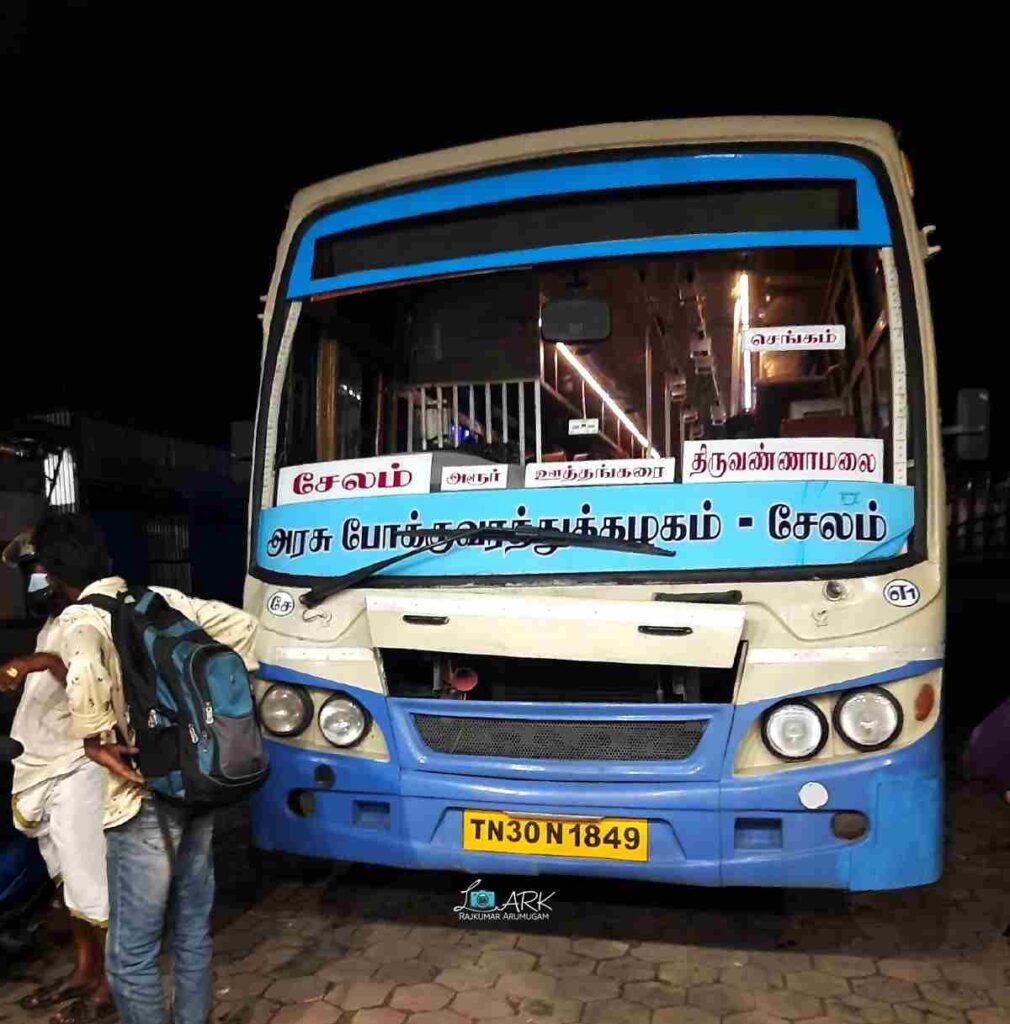 TNSTC TN 30 N 1849 Salem to Tiruvannamalai Bus Timings