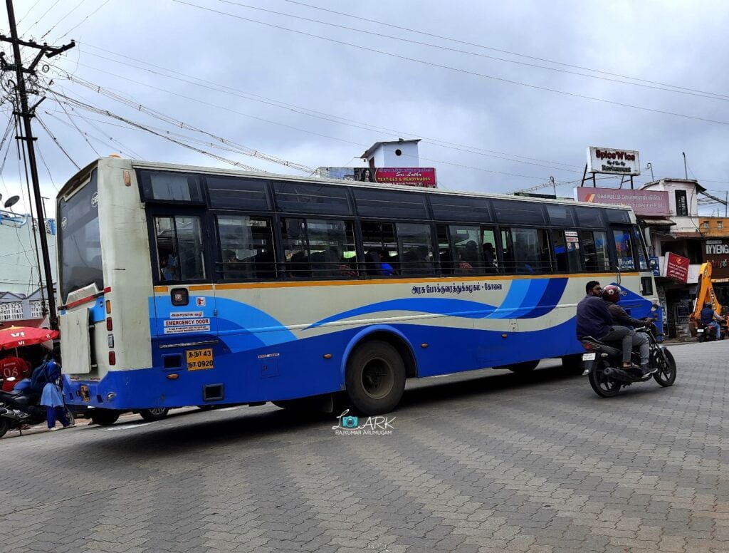 TNSTC TN 43 N 0920 Ooty - Coimbatore Bus Timings