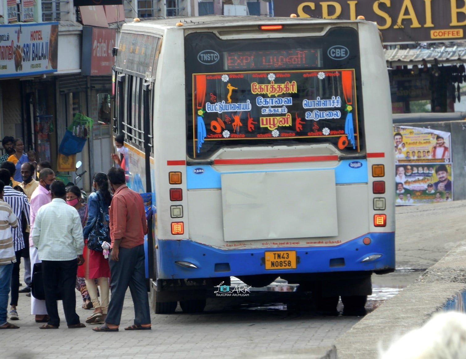TNSTC TN 43 N 0858 Kotagiri - Palani Bus Timings
