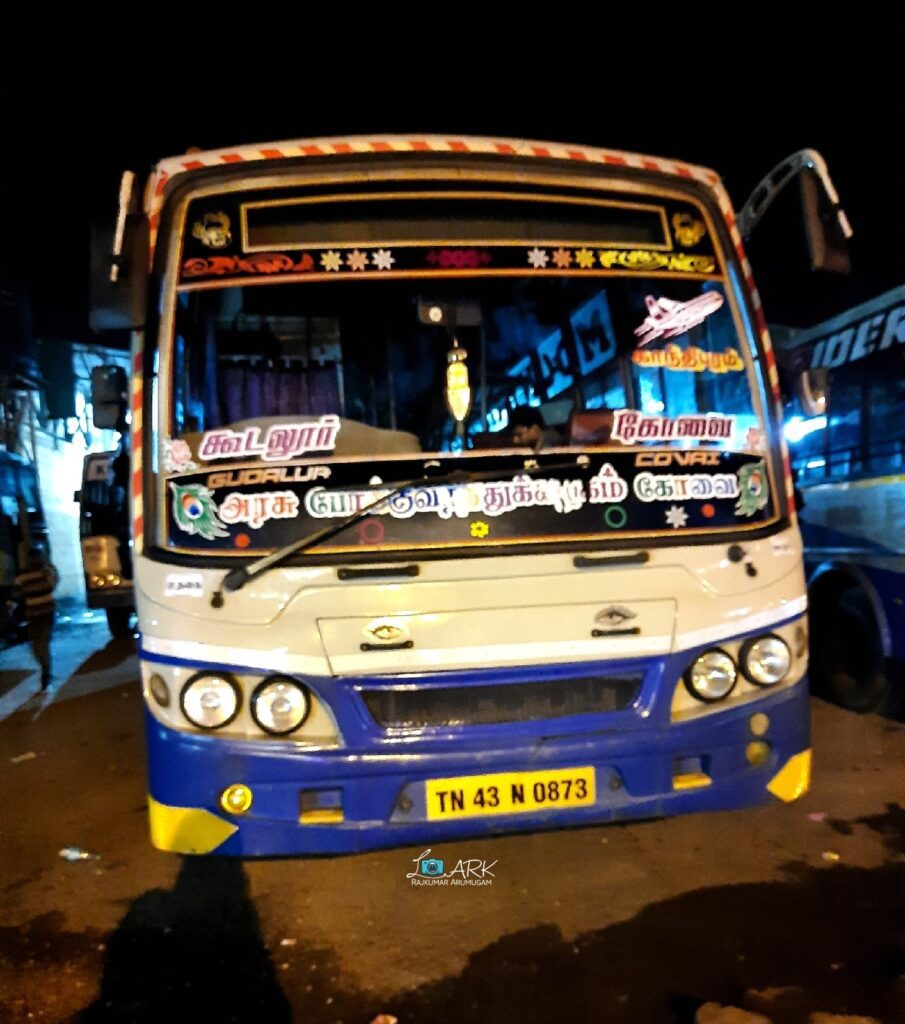 TNSTC TN 43 N 0873 Gudalur - Coimbatore Bus Timings