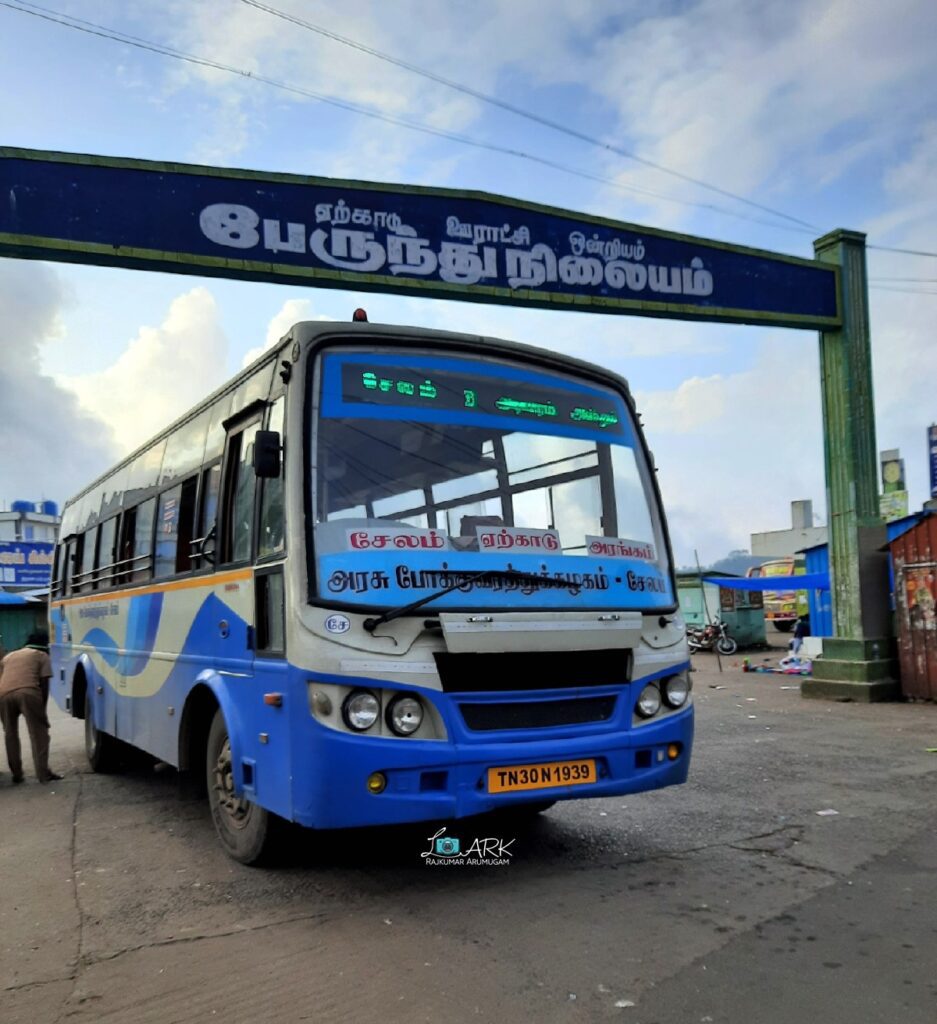 TNSTC TN 30 N 1939 Salem - Yercaud - Arangam Bus Timings