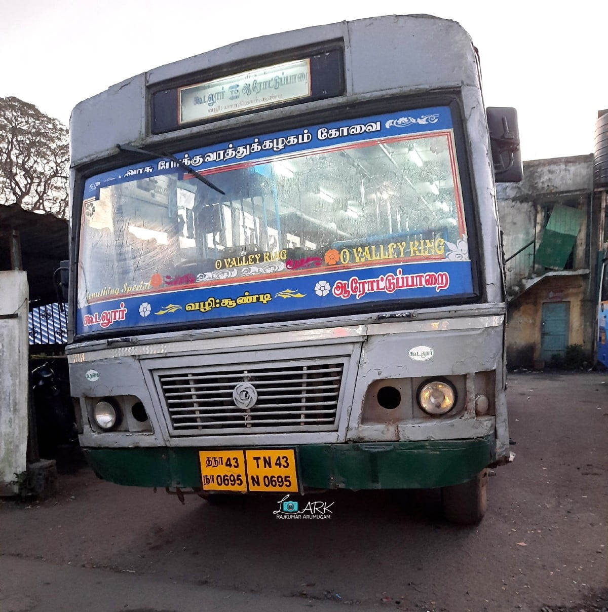 TNSTC TN 43 N 0695 Gudalur - Arottuparai Bus Timings