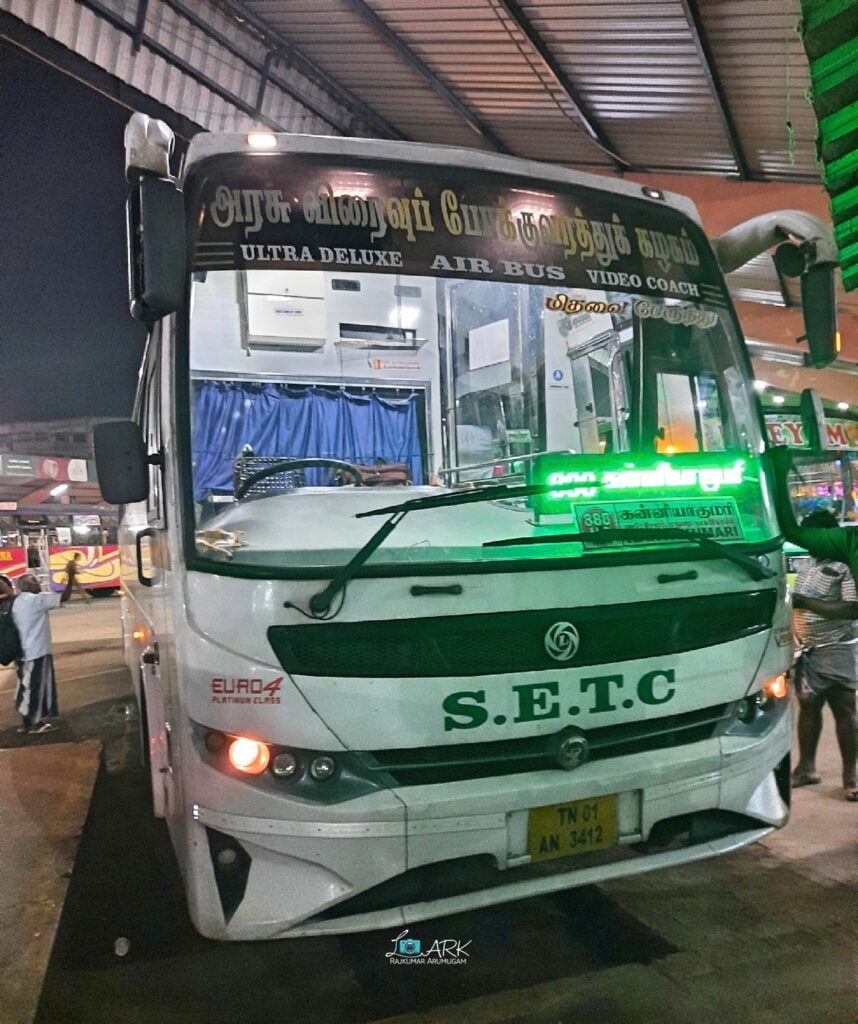 SETC KKD D109 TN 01 AN 3412 Bangalore - Kanyakumari Bus Timings