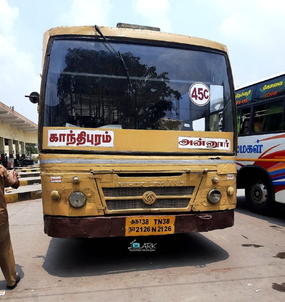 TNSTC TN 38 N 2126 - Coimbatore to Annur Bus Timings and 45C Bus Timings
